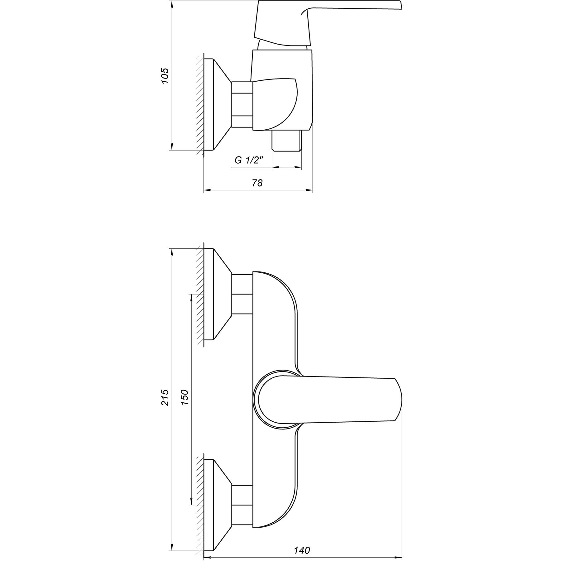 Змішувач для душу Globus Lux Laguna GLA-0105-10-BB - Image 7