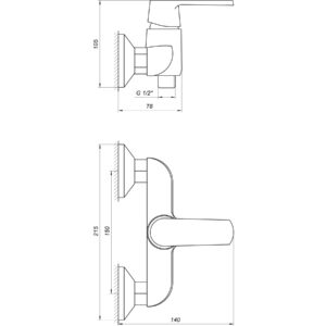Змішувач для душу Globus Lux Laguna GLA-0105-7-WHITE - Image 7