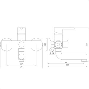 Змішувач для ванни DOMINO PRESTIGE DPS-102N - Image 7