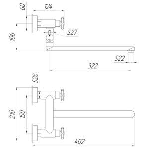 Змішувач для ванни Globus Lux DUKAT SD4-108 - Image 7
