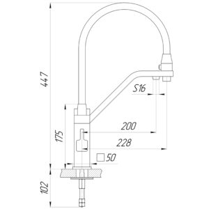 Змішувач для кухні під осмос Globus Lux LAZER GLLR-0900-00-01 - Image 7
