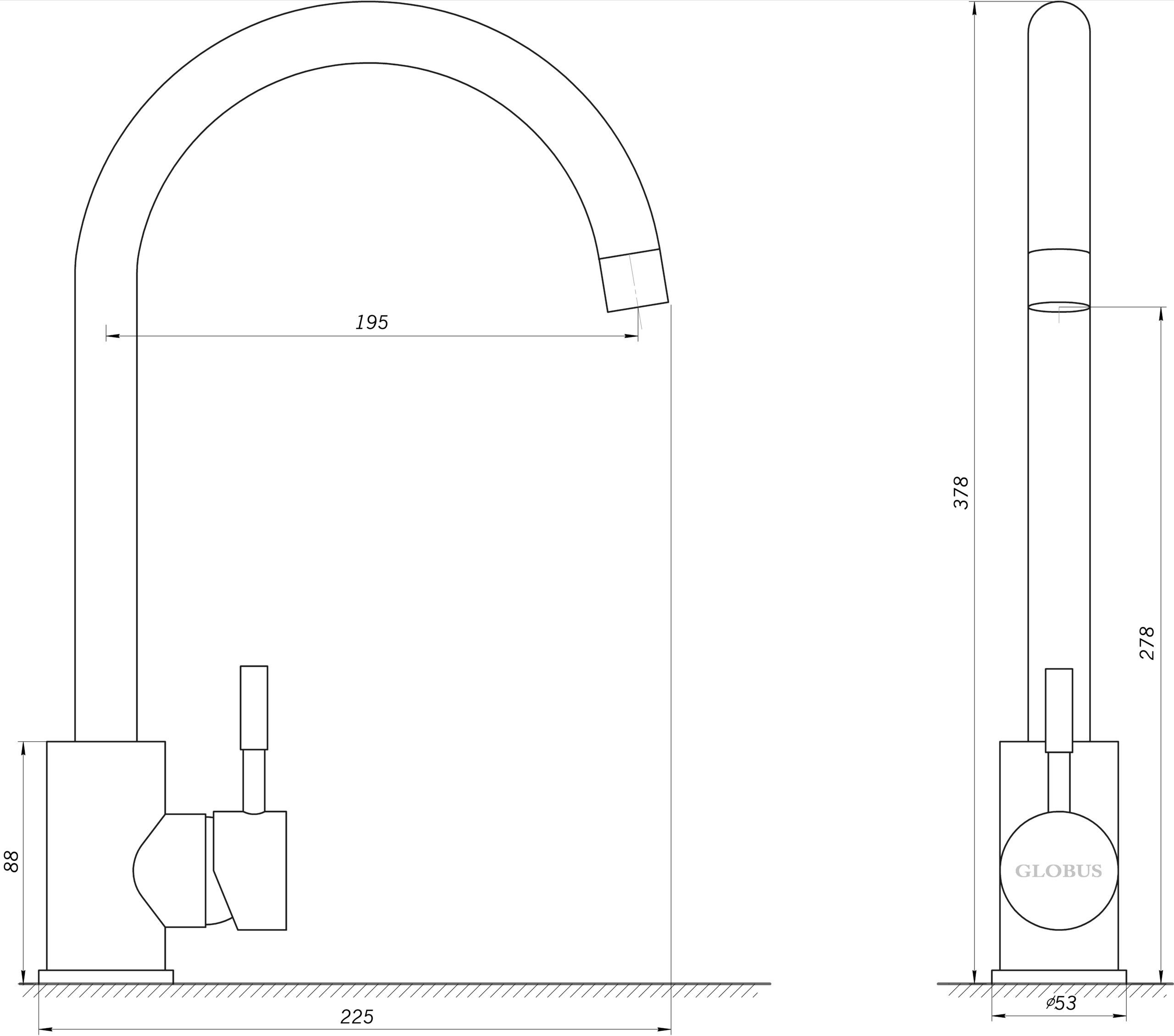 Змішувач для кухні EcoMIX ALPEN AISI-203S - Image 7