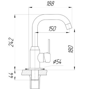 Змішувач для умивальника DOMINO ELLIPSE DCC-101L - Image 7