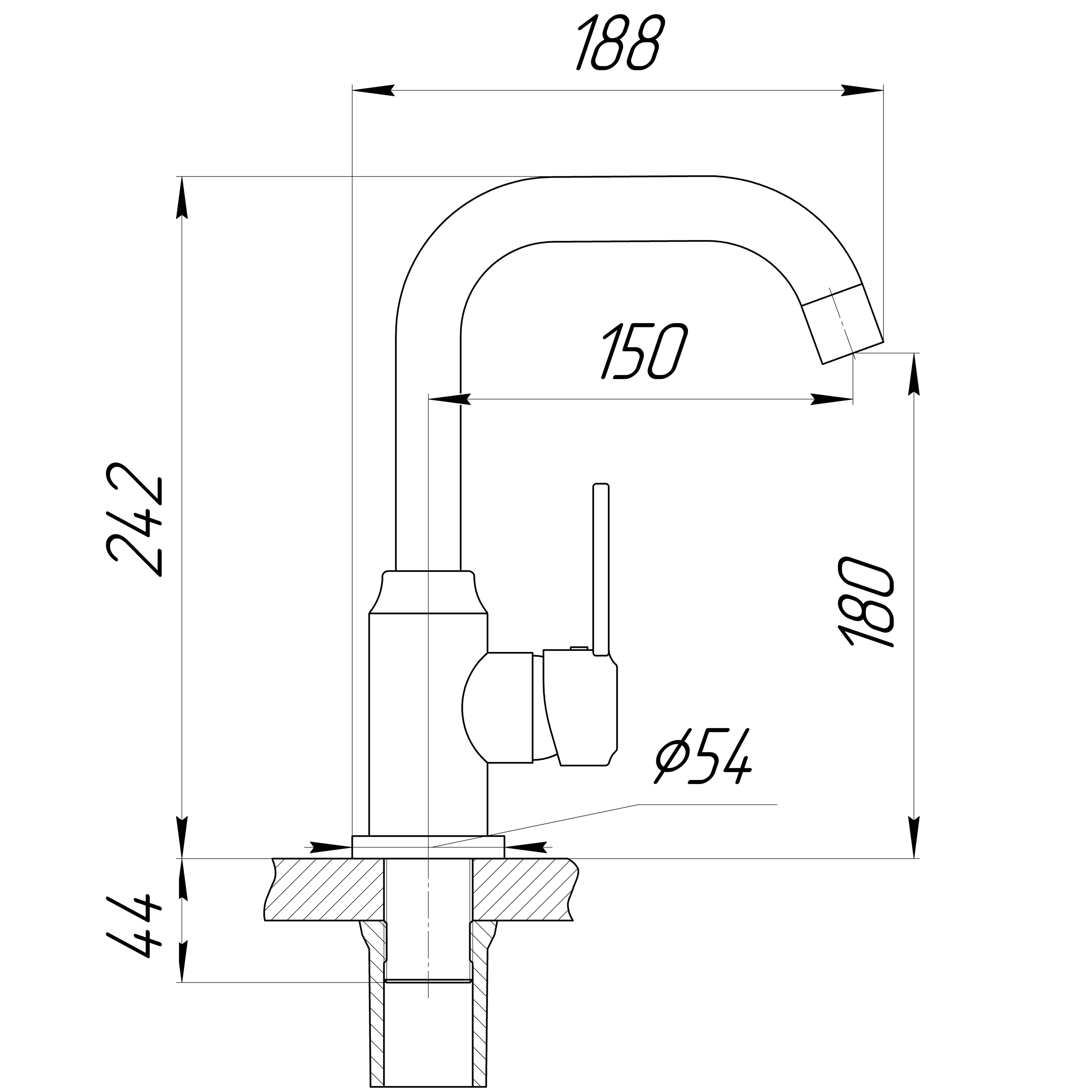 Змішувач для умивальника DOMINO ELLIPSE DCC-101L - Image 7
