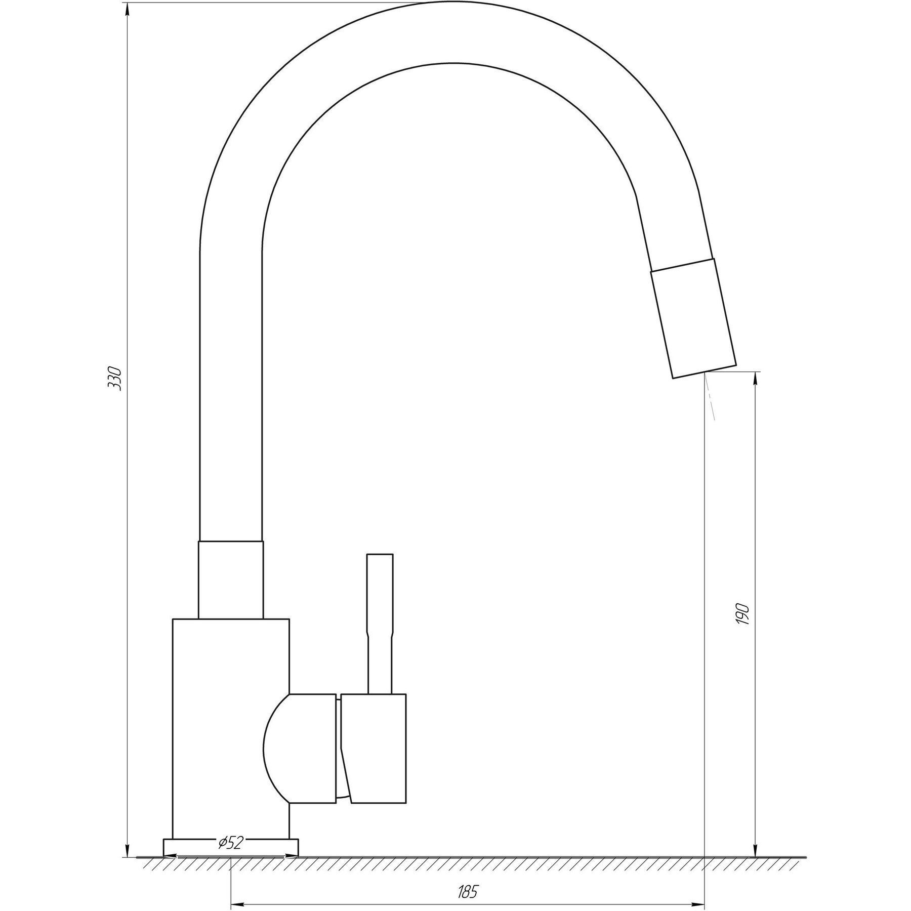 Змішувач для кухні Globus Lux ALPEN SUS-203S-BG15 - Image 7