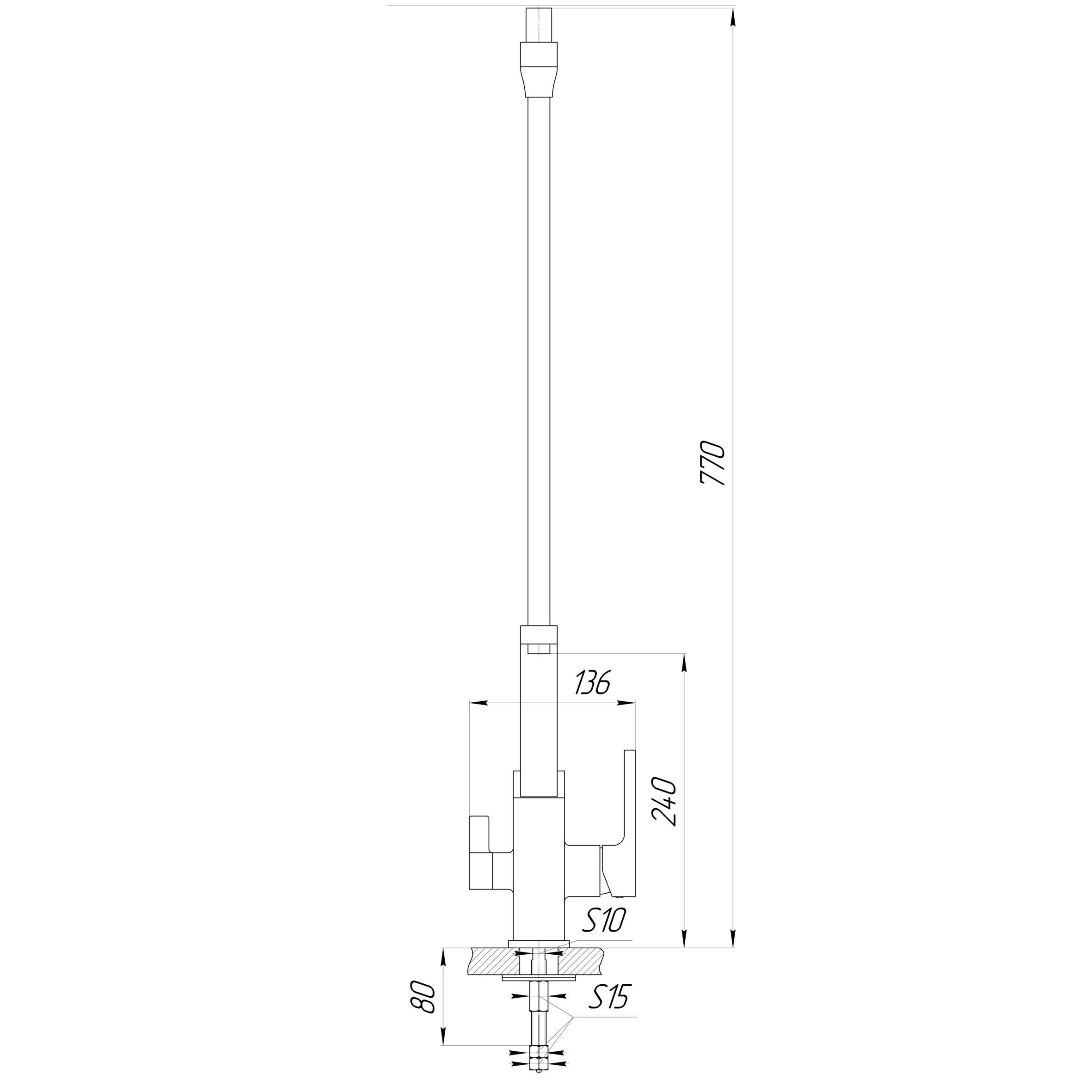 Змішувач для кухні під осмос Globus Lux LAZER GLLR-0900-11-01 - Image 7