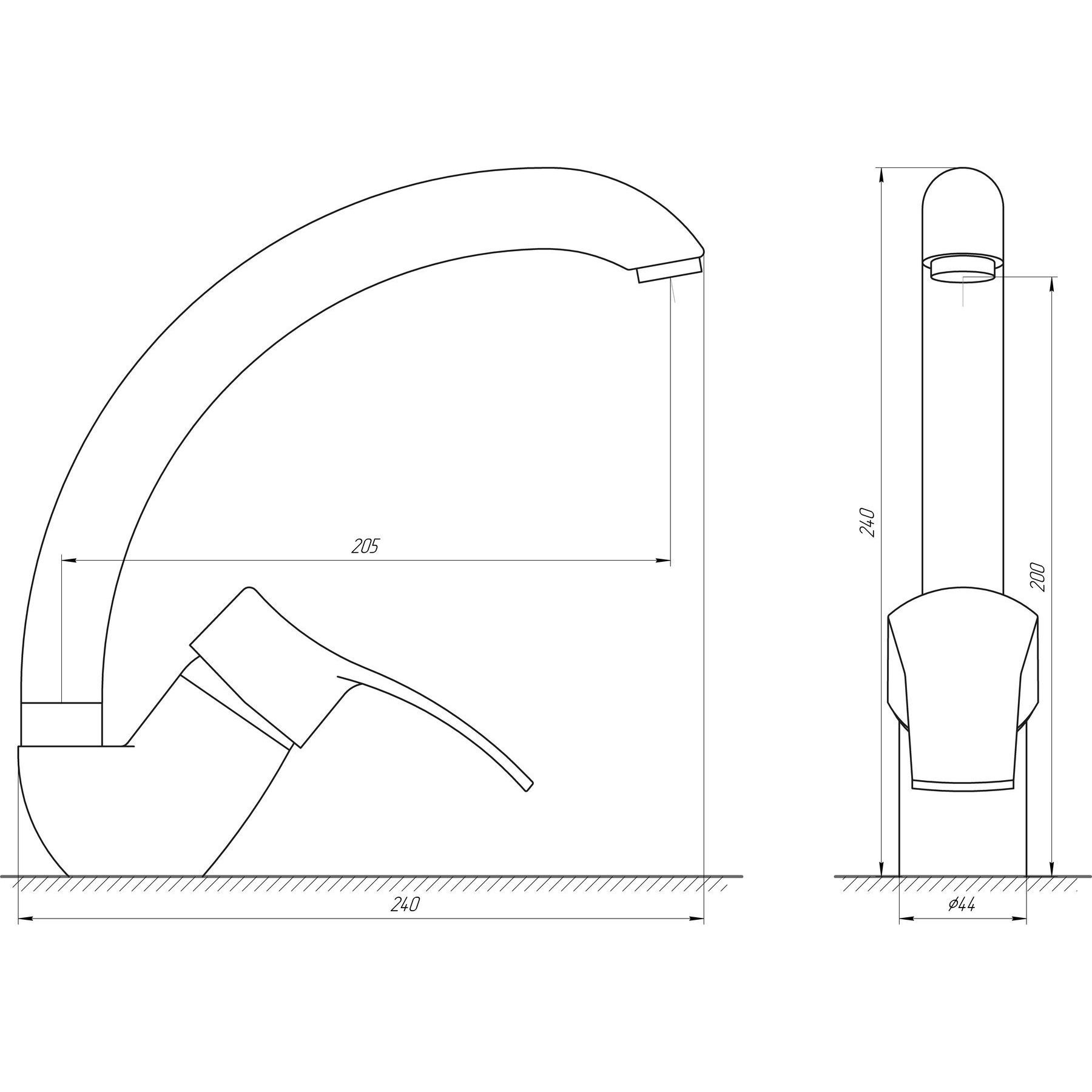 Змішувач для кухні Globus Lux QUEENSLAND GLQU-0203S латунь на гайці(картридж Sedal) - Image 7