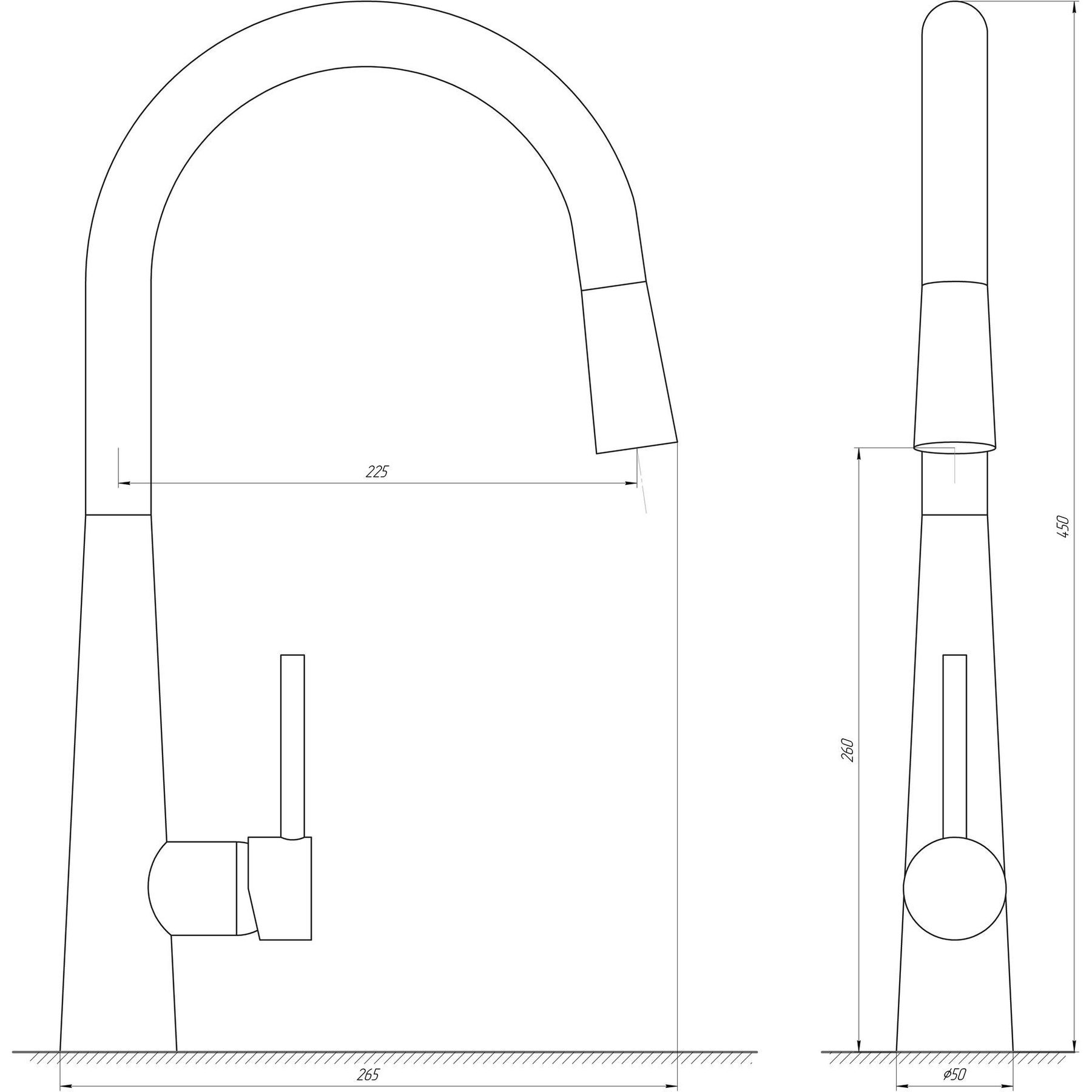 Змішувач для кухні Globus Lux LAZER GLLR-1033-StSTEEL - Image 7