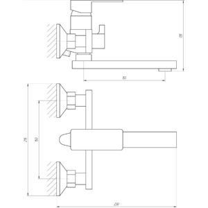 Змішувач для ванної Globus Lux Milano GLM-0102N-11-GRAPHITE - Image 7