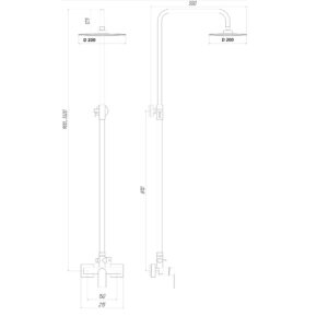 Душова система TOPAZ CAPRI TCA 15702-H37  комплект Н-130см - Image 7