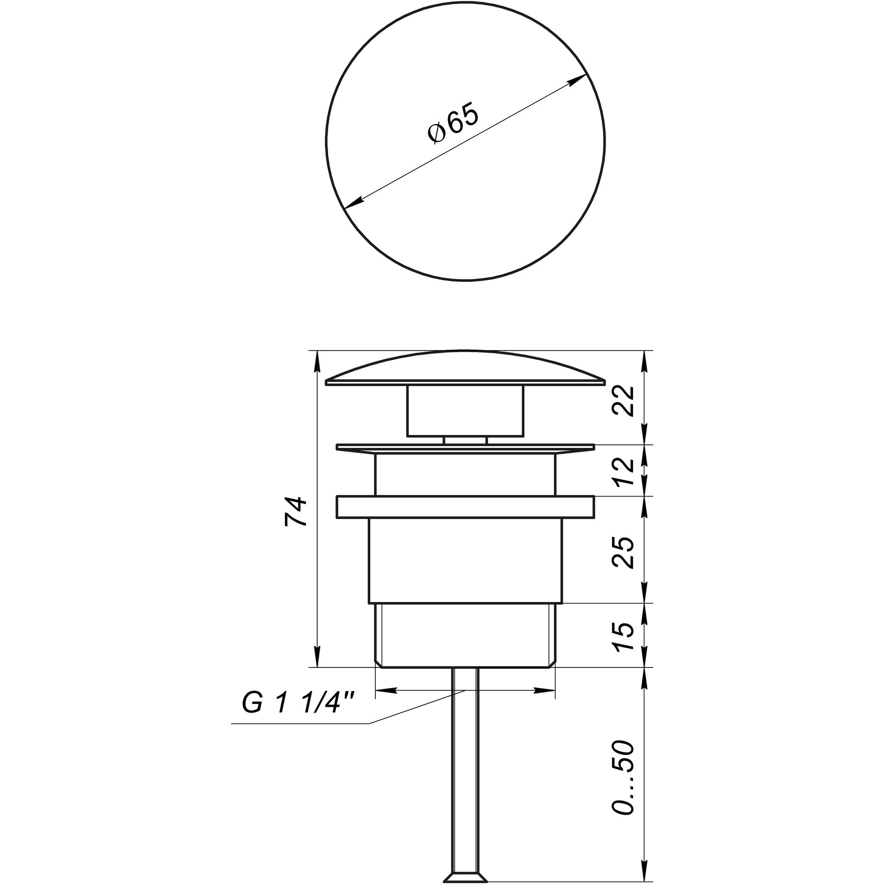 Донний клапан Globus Lux HG15-04A BR (Click-clack) - Image 7