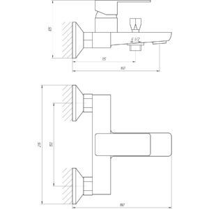 Змішувач для ванної Globus Lux Milano GLM-0102-10-BB - Image 7
