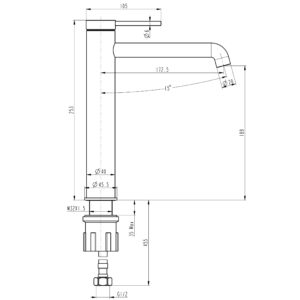 Змішувач для умивальника TOPAZ LOFT TLF 32203-H75-C, Шланги TAQ-M0855 - Image 7