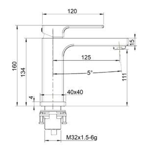 Змішувач для умивальника Globus Lux PIANO GLPN-0401 - Image 7