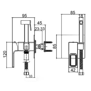 Змішувач гігієнічний Globus Lux PIANO GLPN-0-106MIX - Image 7
