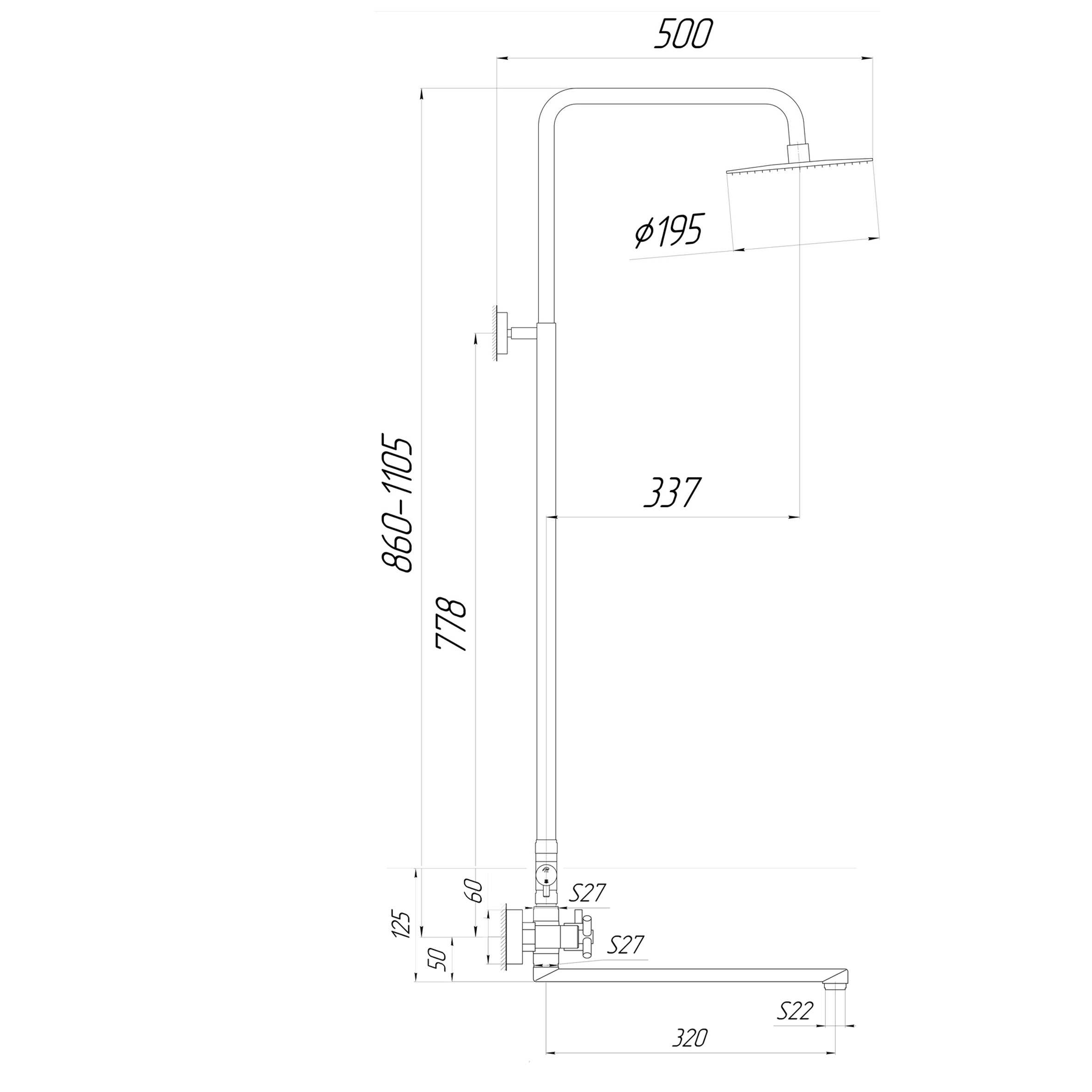 Душова система Globus Lux DUKAT SD4-SH-208 - Image 7