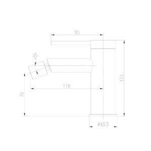 Змішувач для біде TOPAZ LOFT TLF 32601-H75-C - Image 7