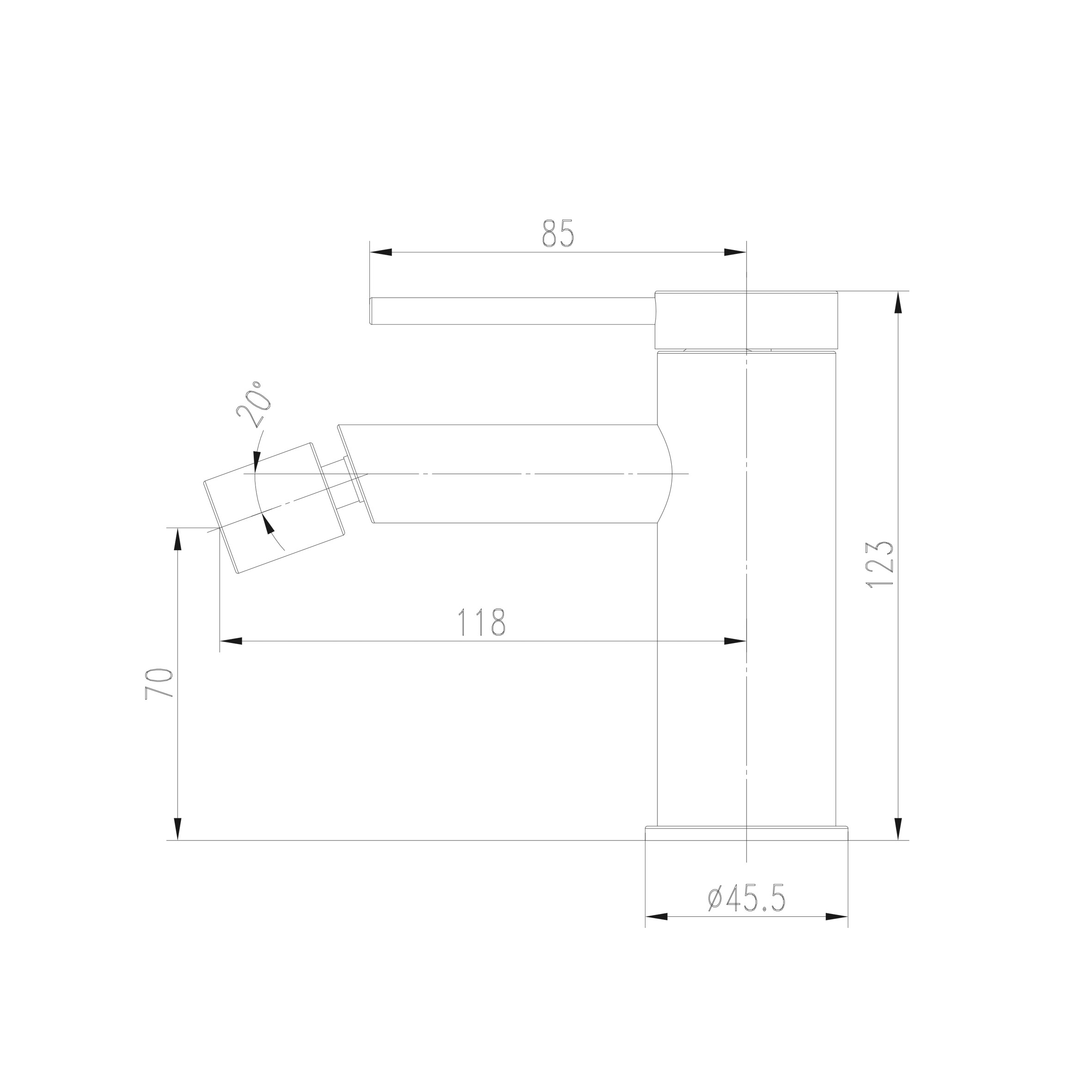 Змішувач для біде TOPAZ LOFT TLF 32601-H75-C - Image 7