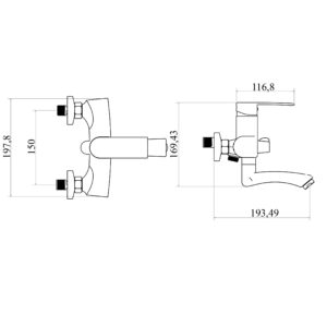 Змішувач для ванни DOMINO MALTA DMS-102NE - Image 7