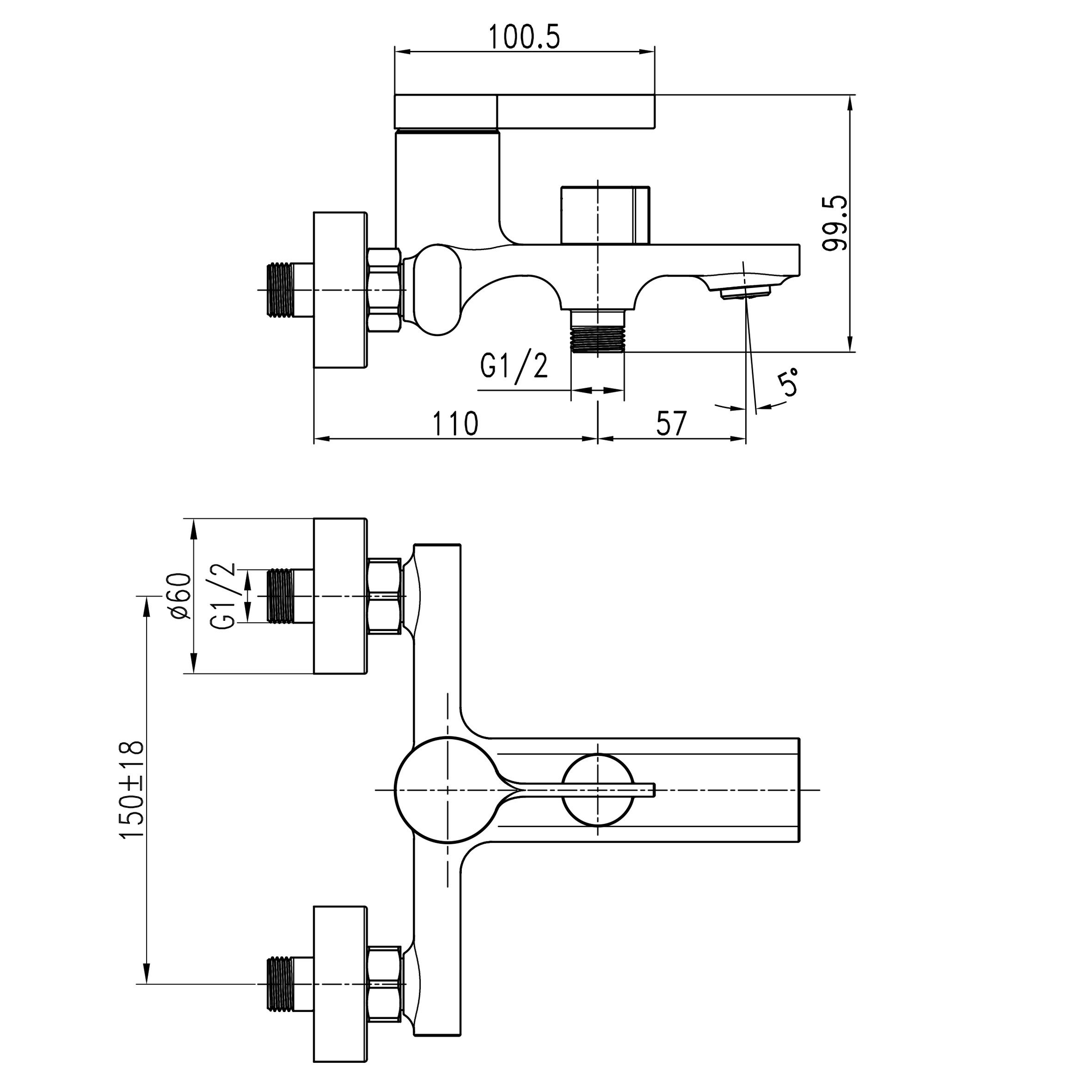 Змішувач для ванни TOPAZ Moderno TMD-33101-H78A - Image 7