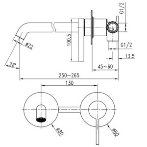 Змішувач для умивальника TOPAZ MODERNO TMD-33235-H78A - Image 7