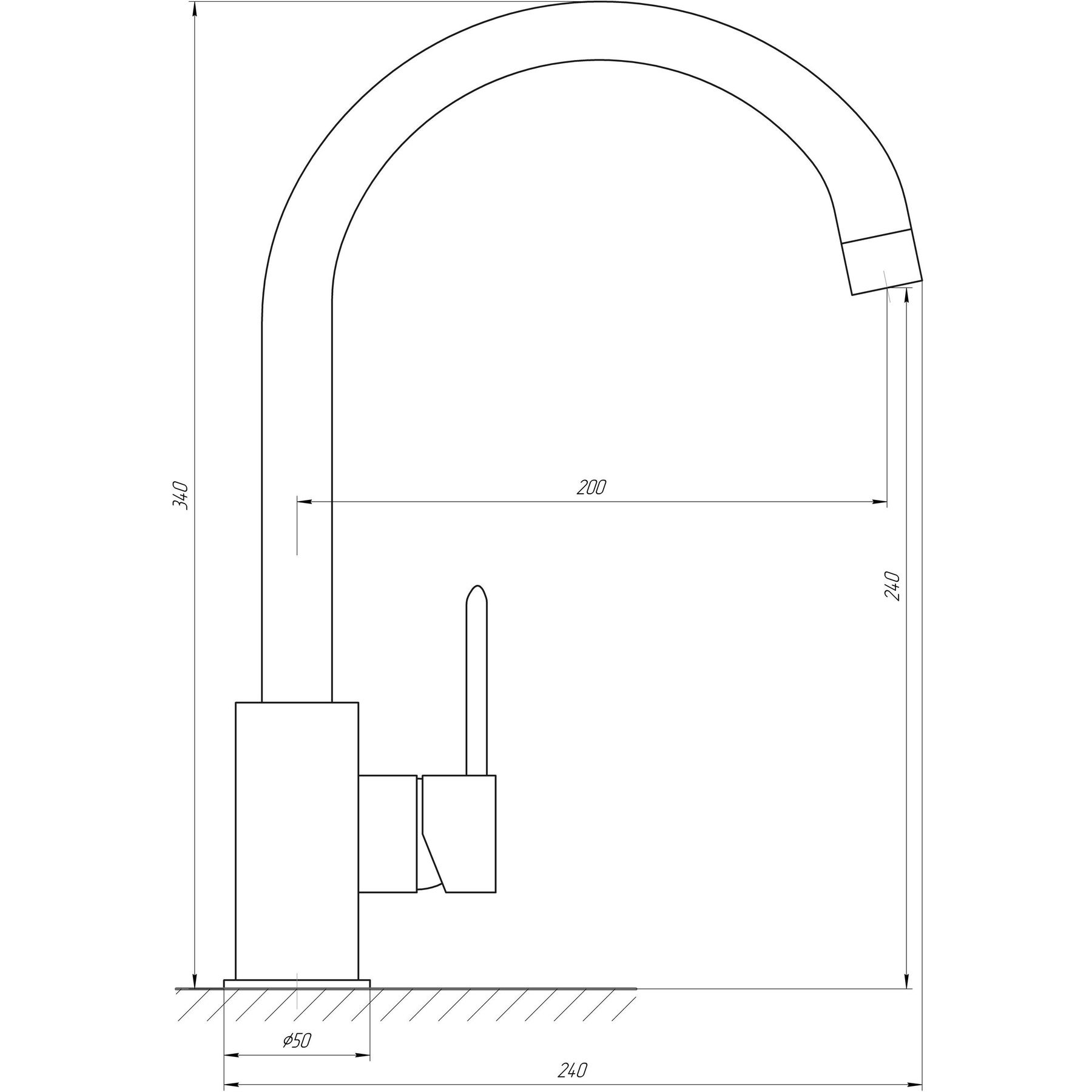 Змішувач для кухні TOPAZ BARTS TB 07403-H36, Шланги TAQ-M1055 - Image 7