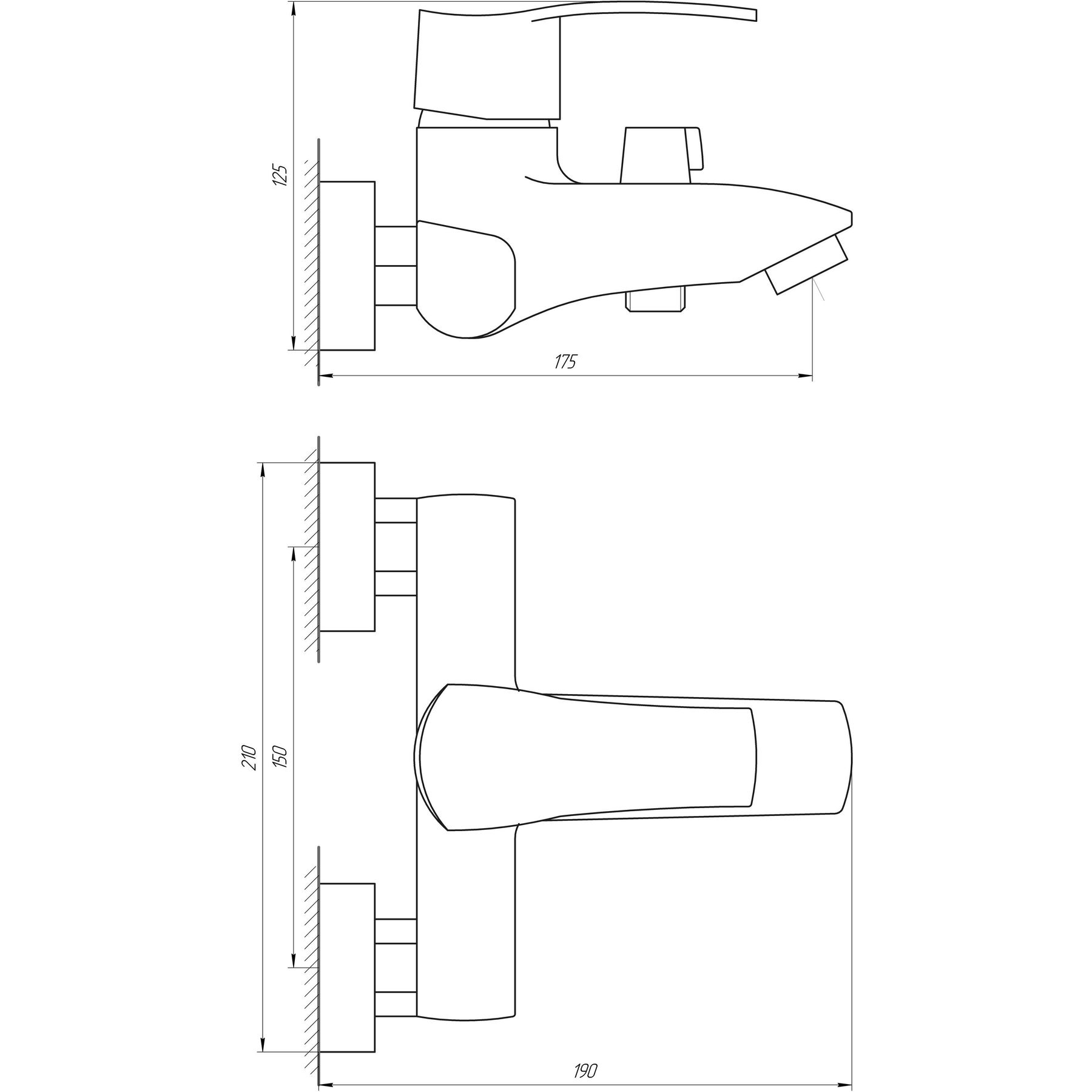 Змішувач для ванної Globus Lux QUEENSLAND GLQU-0102N EURO латунь (картридж Sedal) - Image 7