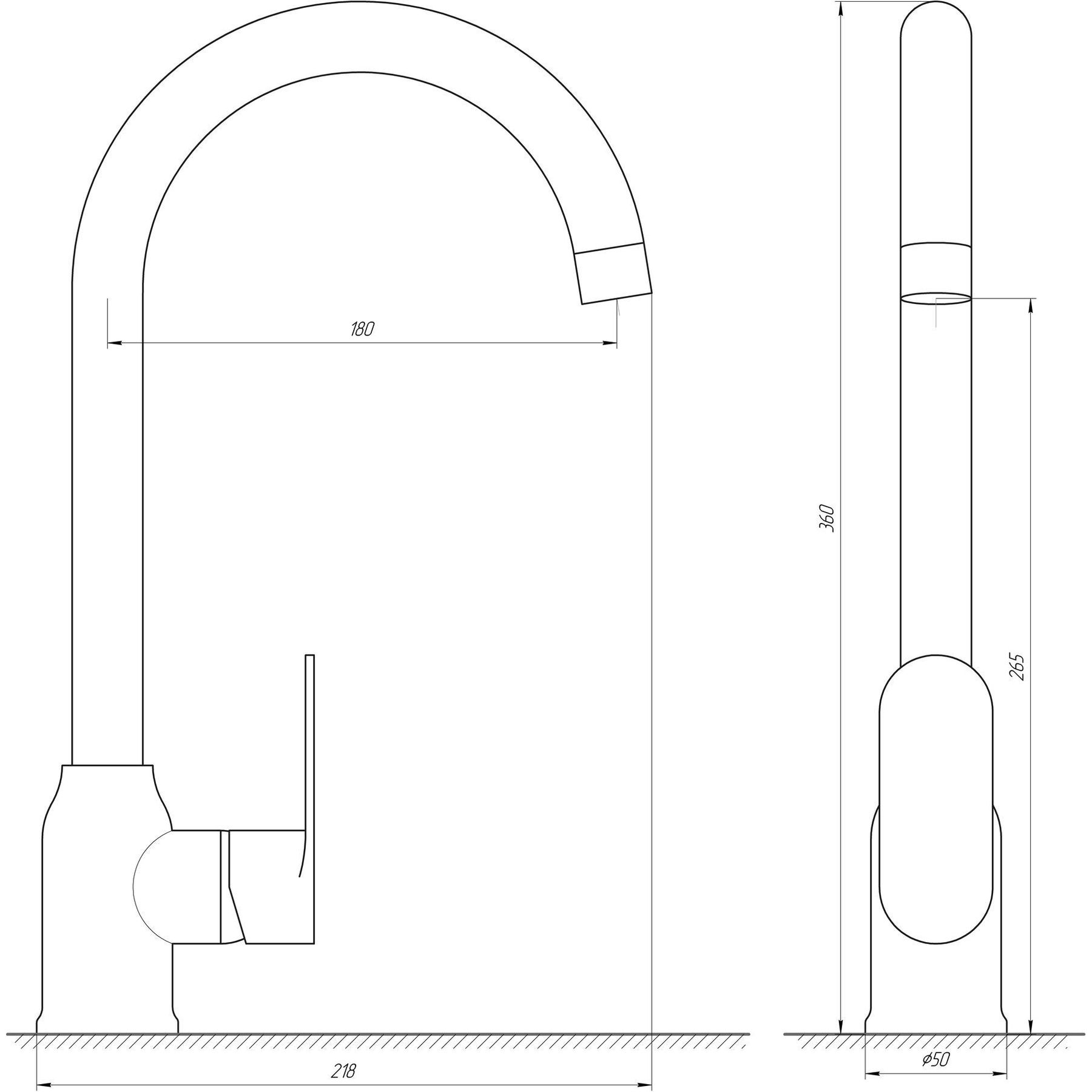 Змішувач для кухні Globus Lux Ontario GLO-0203S-BB - Image 7