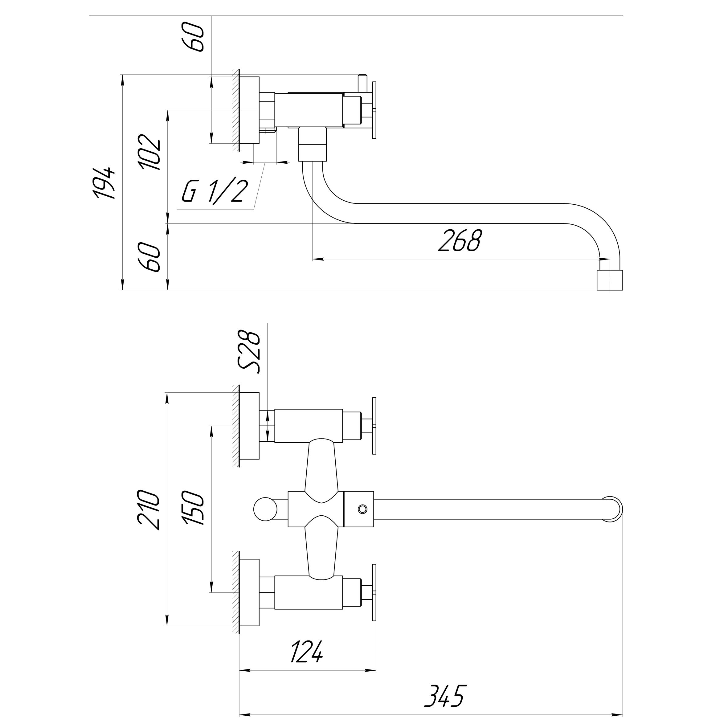 Змішувач для ванни Globus Lux DUKAT-8 SD8-208L - Image 8