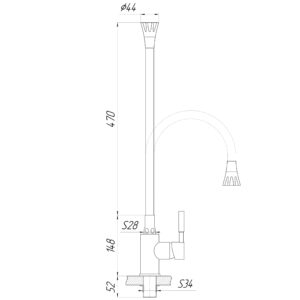 Змішувач для кухні Globus Lux Lazer GLLR-0203SA-BB-B01 - Image 8