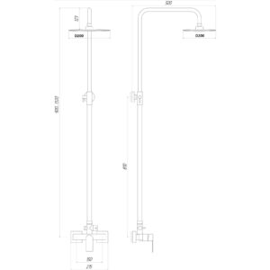 Душова система TOPAZ CAPRI TCA 15702-H37  комплект Н-130см - Image 8