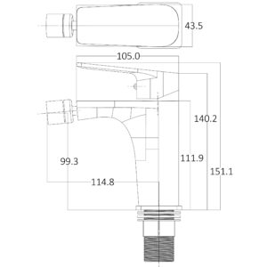 Змішувач для біде Globus Lux BONN GLB-0106 - Image 8