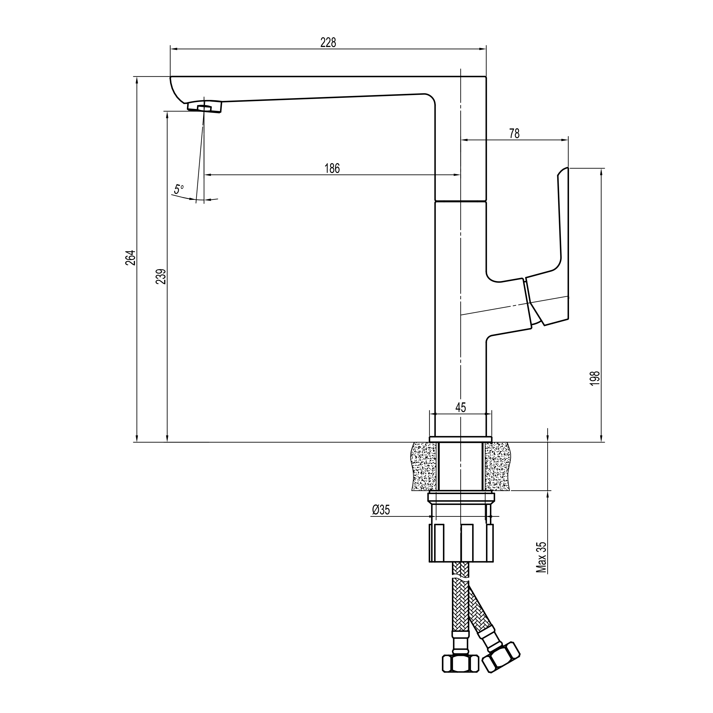 Змішувач для кухні TOPAZ LEXI TL-21401-H57-AU - Image 8