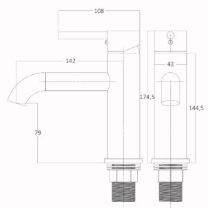 Змішувач для умивальника Globus Lux LAZER Pro GLPR-401-00 - Image 8