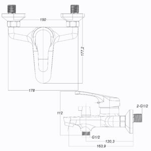 Змішувач для ванної Globus Lux Solly GLSO-0102NE - Image 8