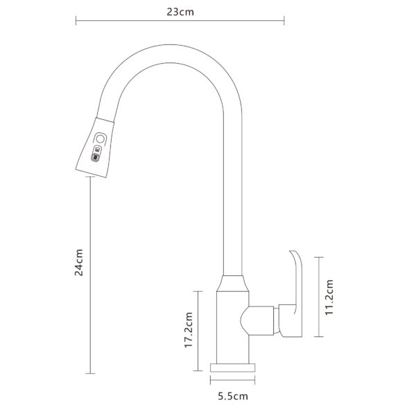 Змішувач для кухні EcoMIX Stella STL-2031-GP