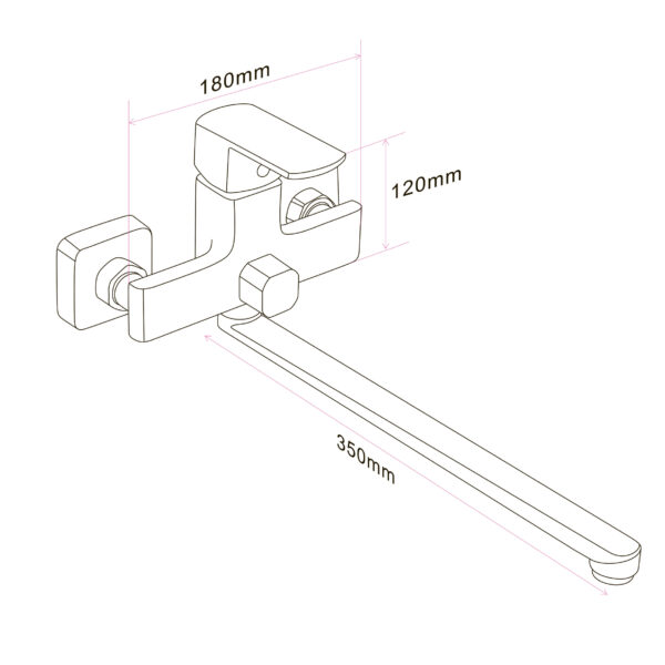 Змішувач для ванни Globus Lux ALFA GLAL-0208N