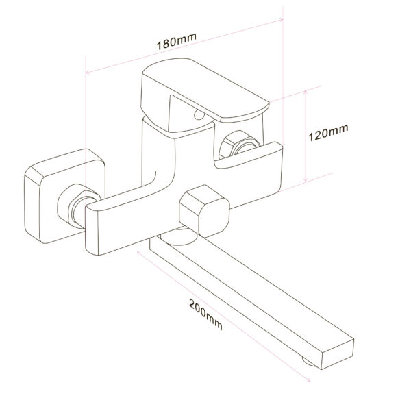 Змішувач для ванни Globus Lux ALFA GLAL-0102N
