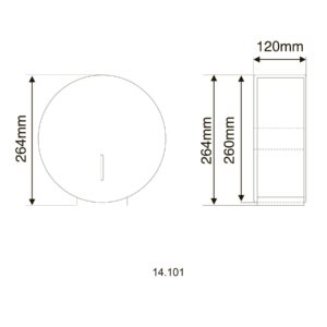 Диспенсер для туалетного паперу HOTEC 14.101 Stainless Steel - Image 8