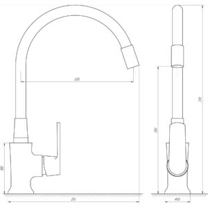 Змішувач для кухні Globus Lux Laguna GLA-0203SL-SB - Image 8