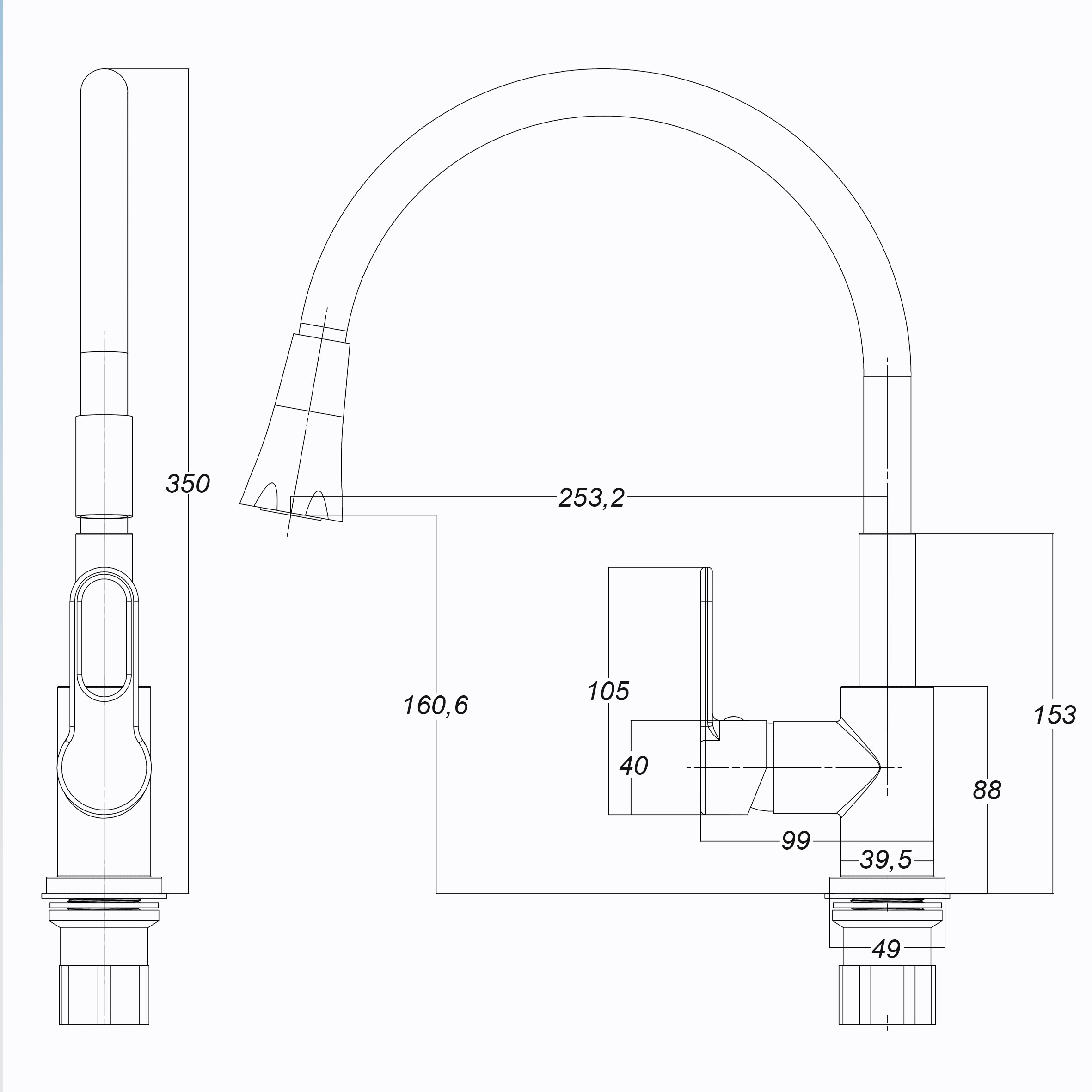 Змішувач для кухні Globus Lux Dolly GLD-0203LA-B01 - Image 8