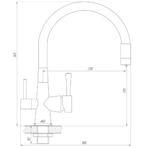 Змішувач для кухні під осмос Globus Lux LAZER GLLR-0903-8-STSTEEL - Image 8