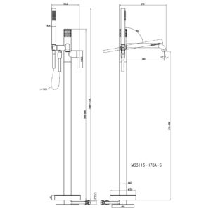 Змішувач для ванни TOPAZ LOFT TLF 32113R-H39-C - Image 9