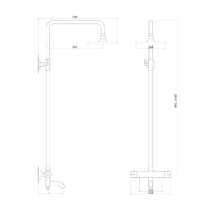 Душова система Globus Lux Termostatic R GDS-0041T - Image 9