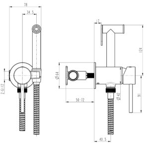 Змішувач гігієнічний TOPAZ LOFT TLF 32106-H39-C - Image 12