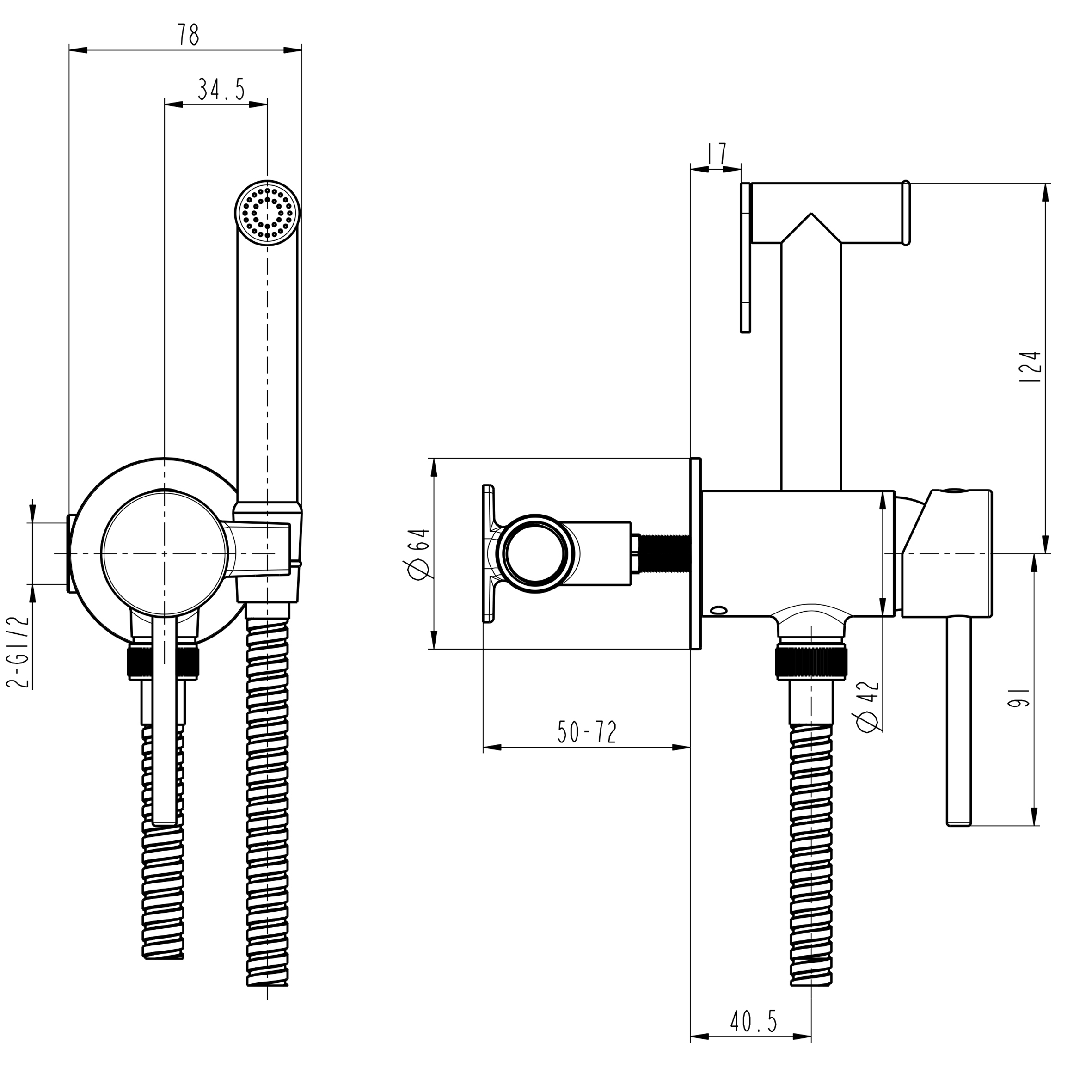 Змішувач гігієнічний TOPAZ LOFT TLF 32106-H39-C - Image 12