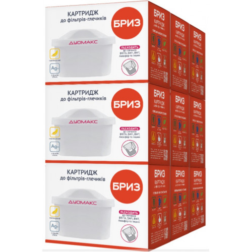 MAXTRA Бриз Дуомакс 9шт Картриджі для фільтра глечика