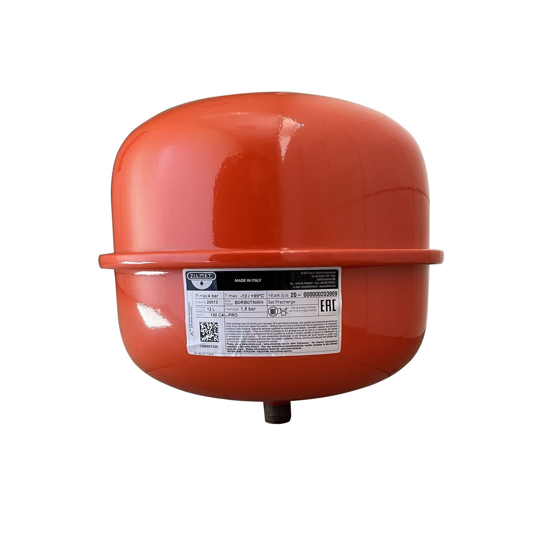 Бак Zilmet cal-pro для систем опалення   12л. 4bar ( 1300001200 ) - Image 1