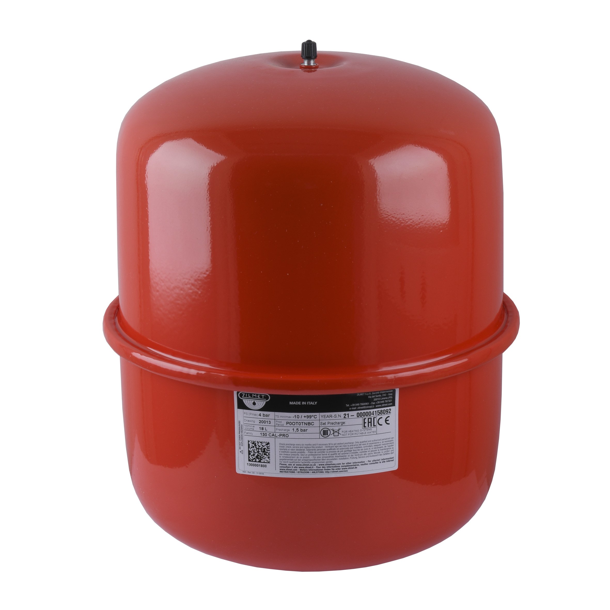Бак Zilmet cal-pro для систем опалення   18л. 4bar ( 1300001800 ) - Image 1