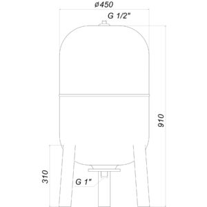 Гідроакумулятор  100л Zilmet ultra-pro 10bar  верт ( 1100010004 ) - Image 6
